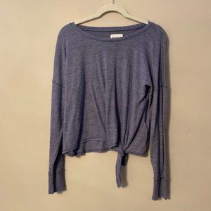 American Eagle Soft Comfy Blue Tie Sweater
